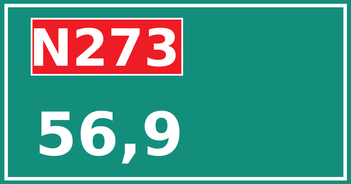Hectometerbord N273 56,9