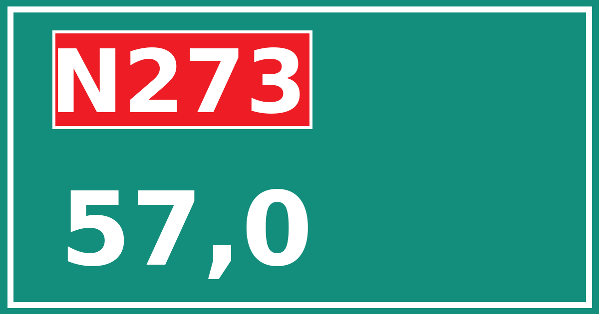 Hectometerbord N273 57,0