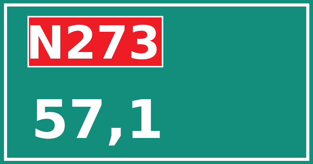 Hectometerbord N273 57,1