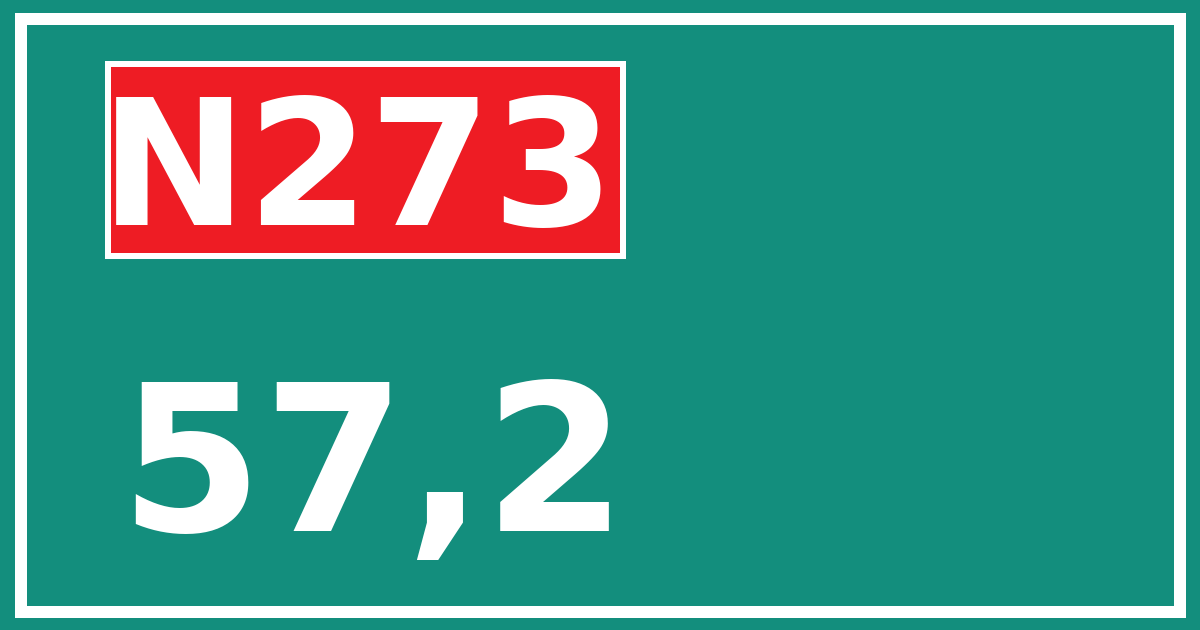 Hectometerbord N273 57,2