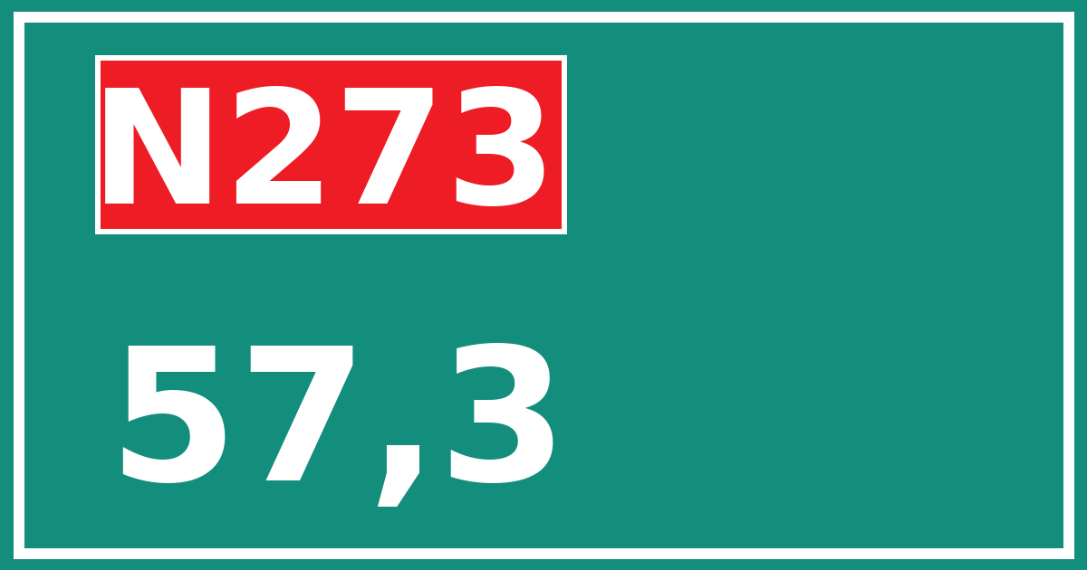 Hectometerbord N273 57,3
