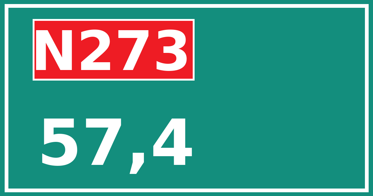 Hectometerbord N273 57,4