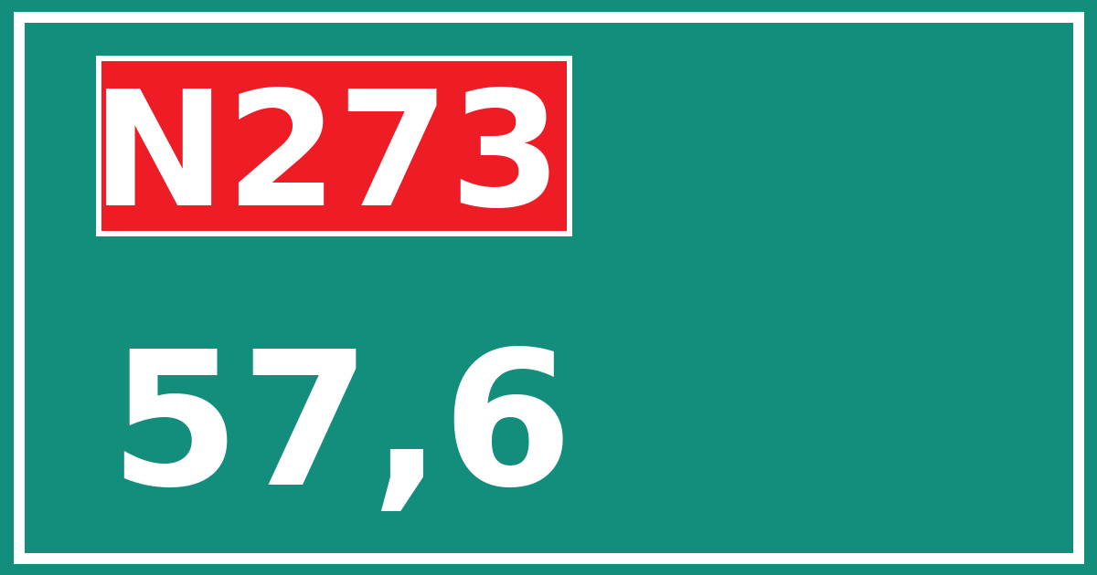 Hectometerbord N273 57,6