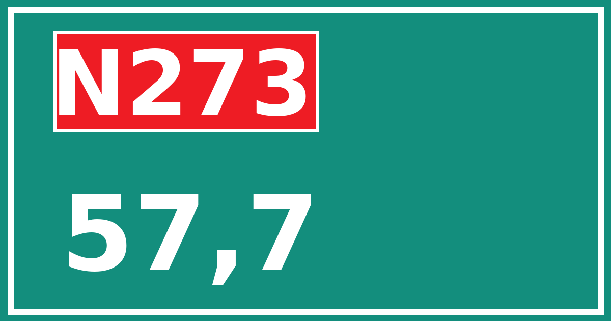 Hectometerbord N273 57,7