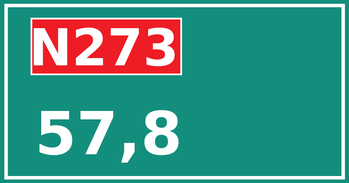 Hectometerbord N273 57,8