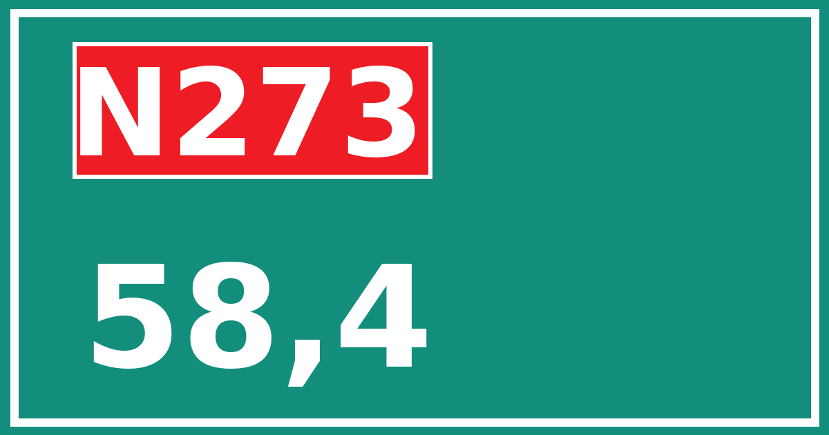 Hectometerbord N273 58,4