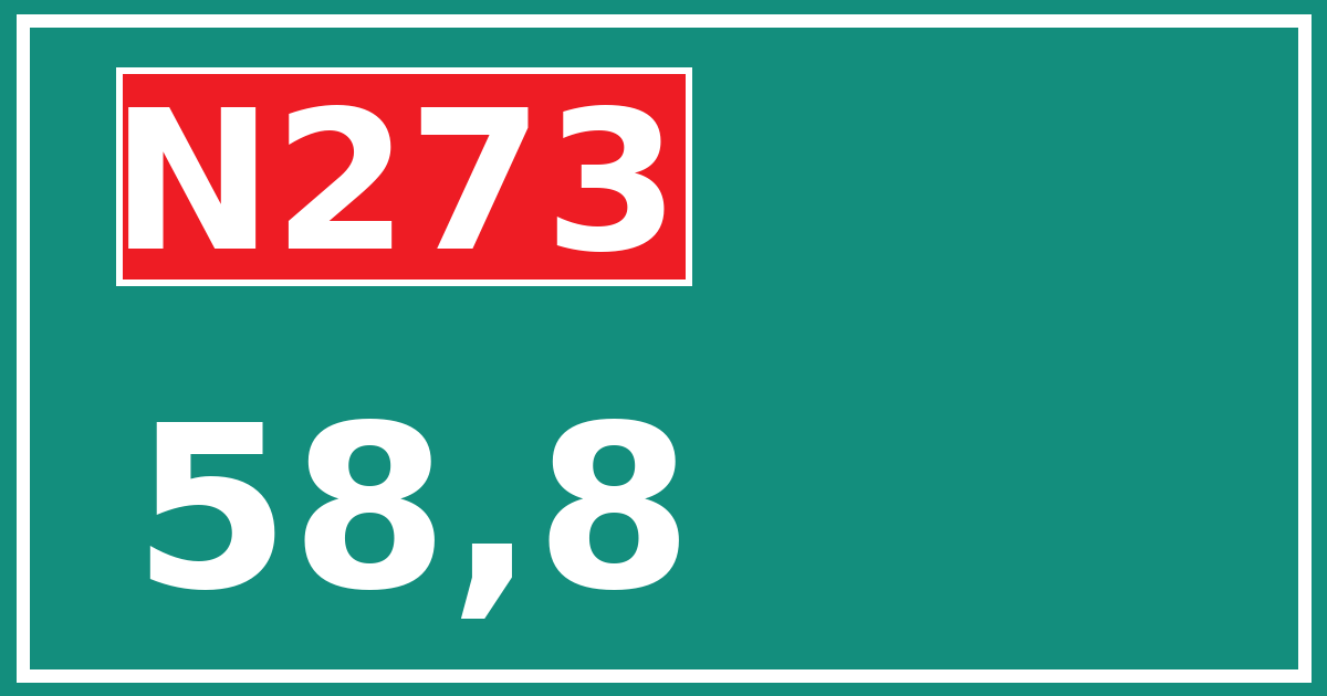 Hectometerbord N273 58,8