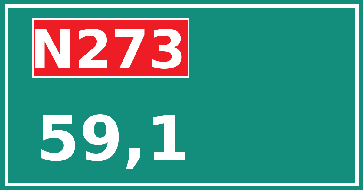 Hectometerbord N273 59,1