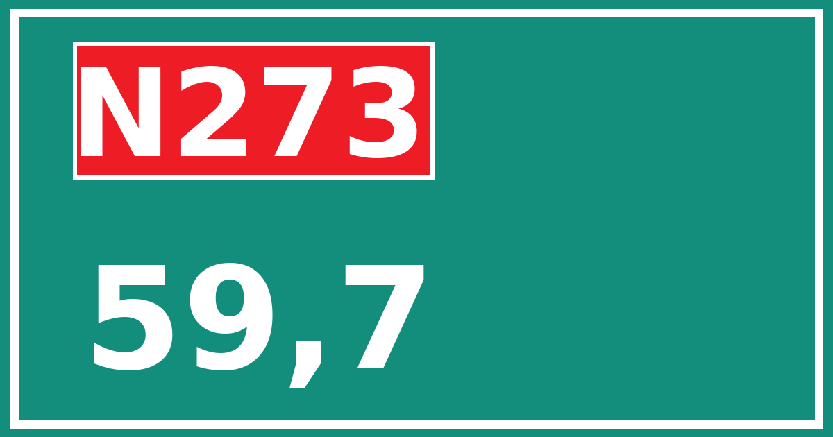 Hectometerbord N273 59,7