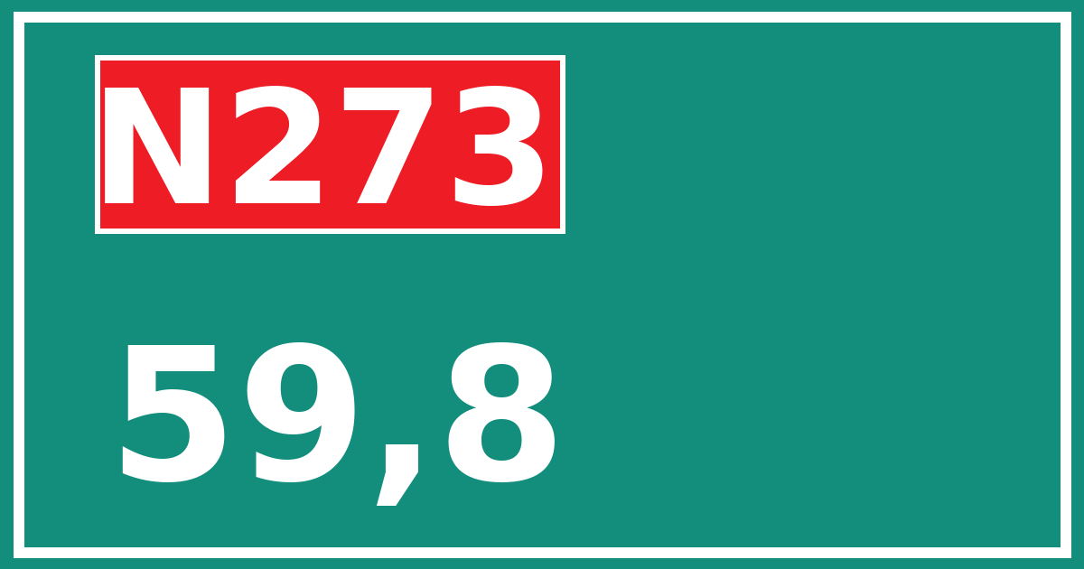 Hectometerbord N273 59,8