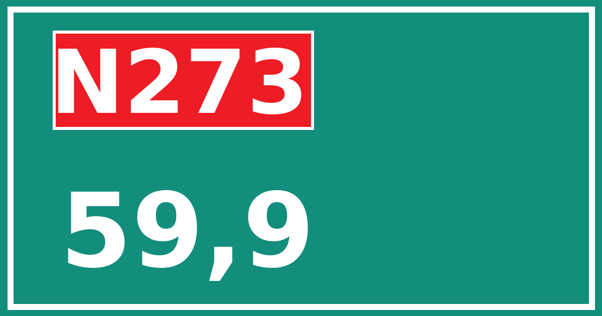 Hectometerbord N273 59,9