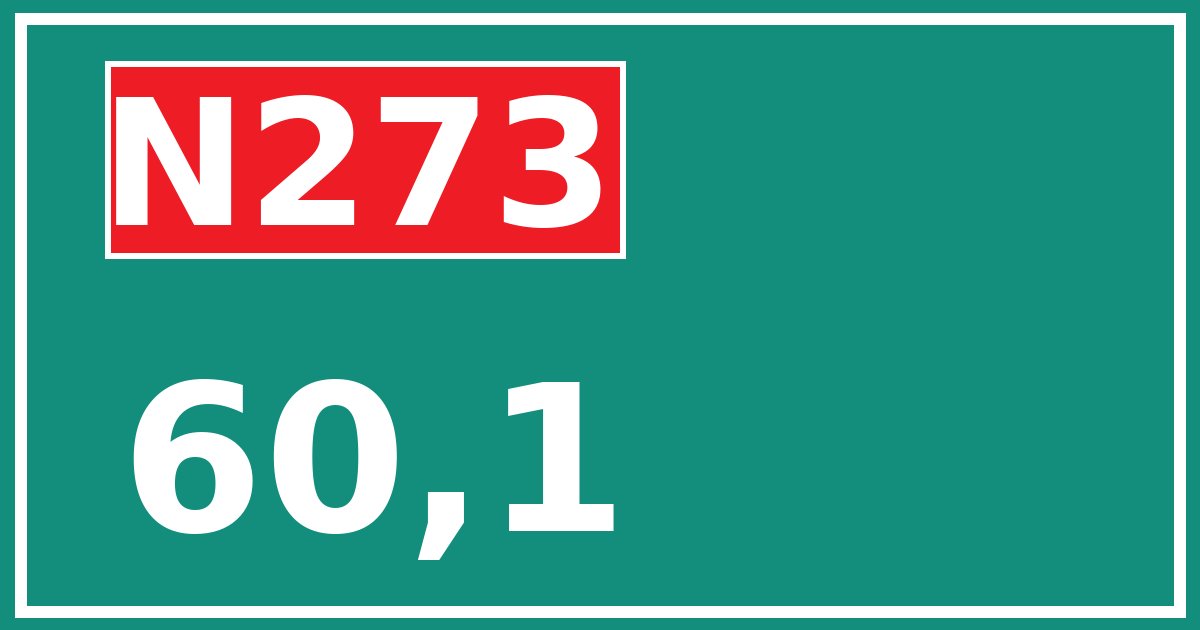 Hectometerbord N273 60,1