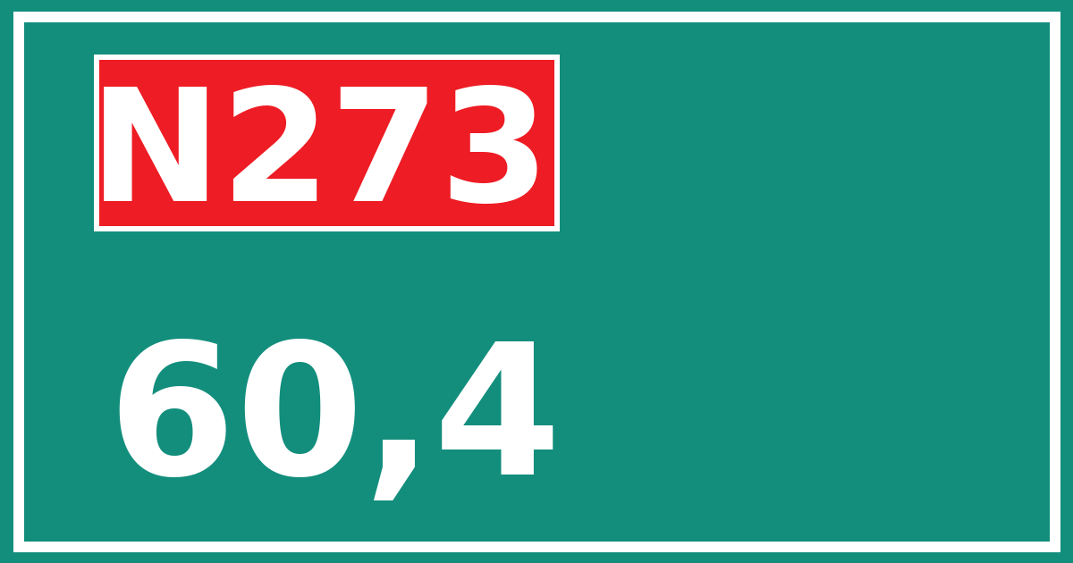 Hectometerbord N273 60,4