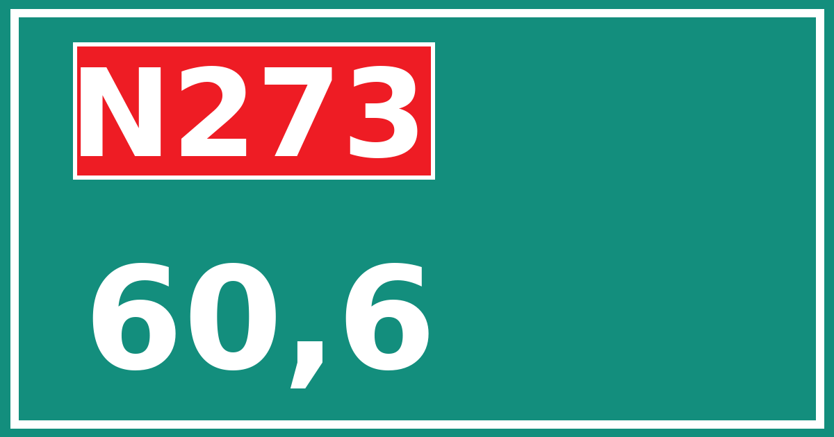 Hectometerbord N273 60,6