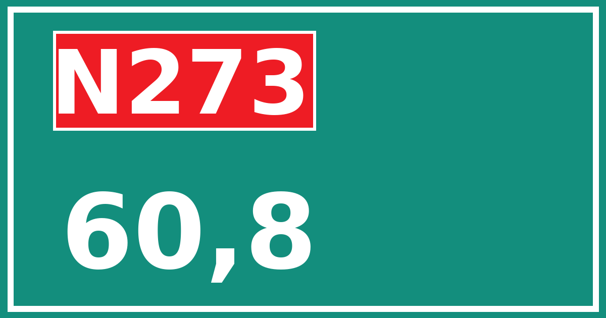 Hectometerbord N273 60,8
