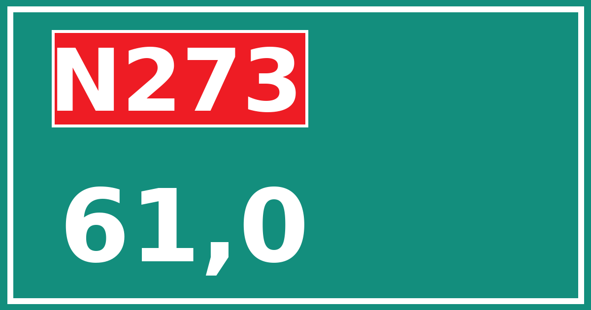 Hectometerbord N273 61,0