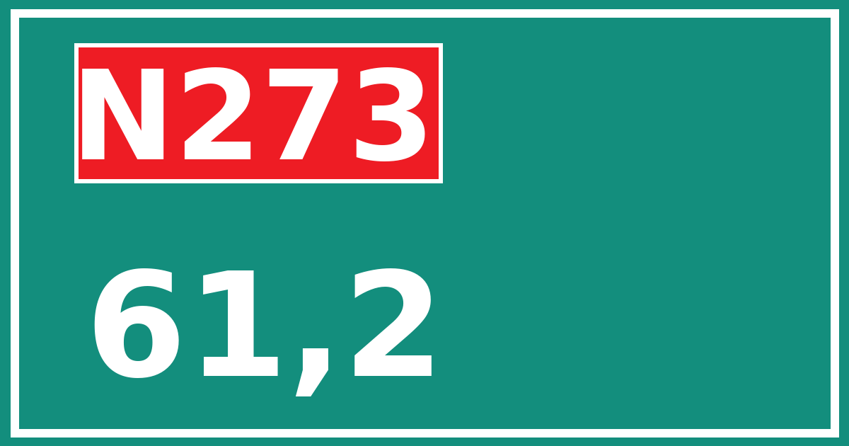Hectometerbord N273 61,2