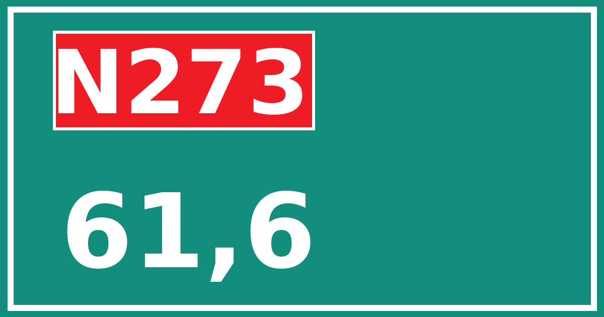 Hectometerbord N273 61,6