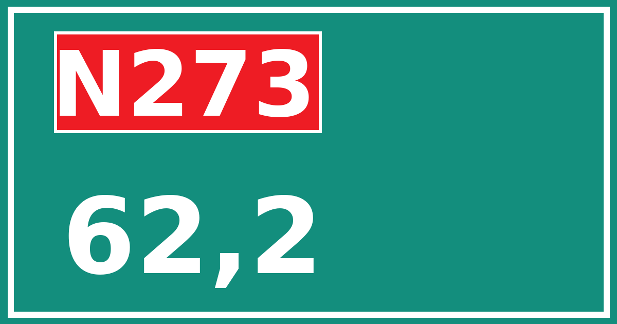 Hectometerbord N273 62,2