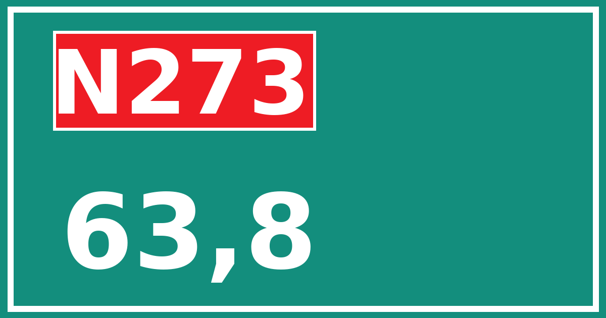 Hectometerbord N273 63,8