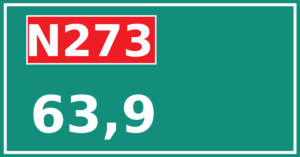 Hectometerbord N273 63,9