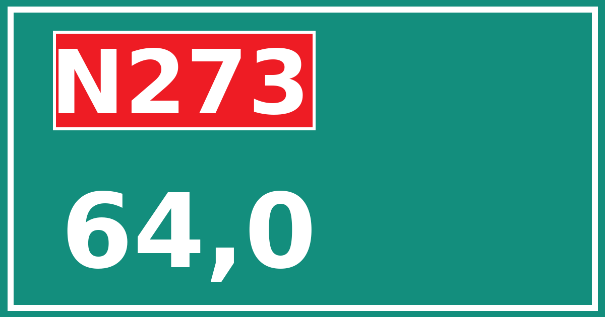 Hectometerbord N273 64,0