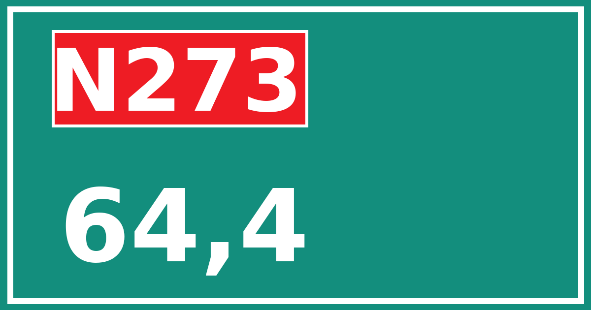 Hectometerbord N273 64,4