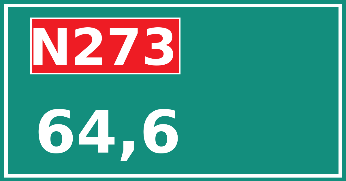 Hectometerbord N273 64,6
