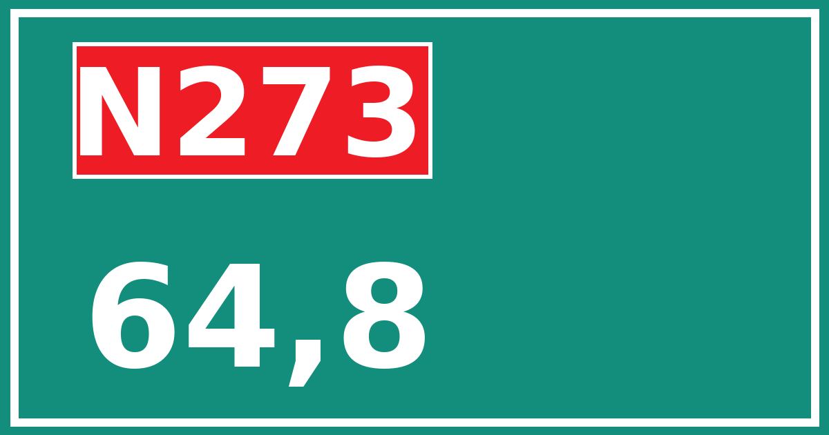 Hectometerbord N273 64,8