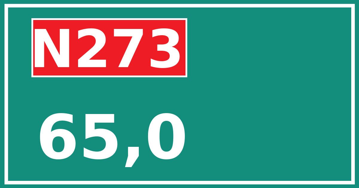 Hectometerbord N273 65,0