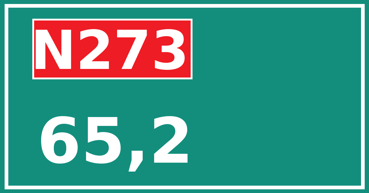 Hectometerbord N273 65,2