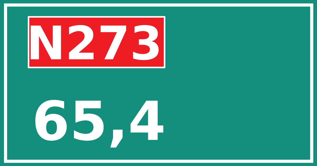 Hectometerbord N273 65,4