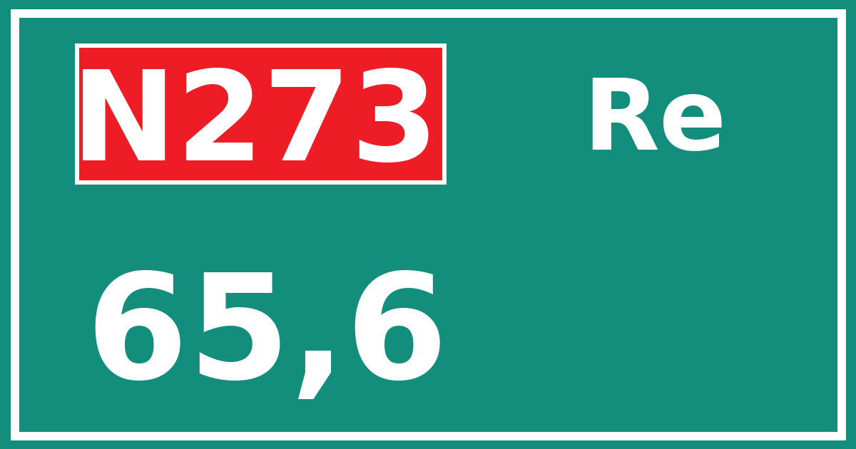 Hectometerbord N273 65,6 zijde Re