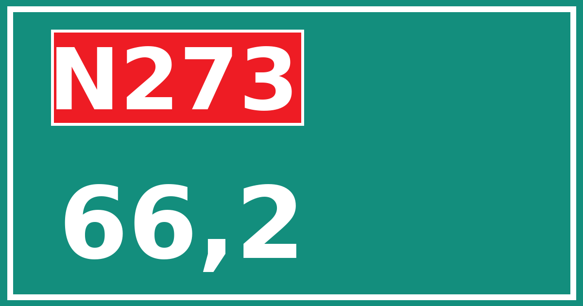 Hectometerbord N273 66,2