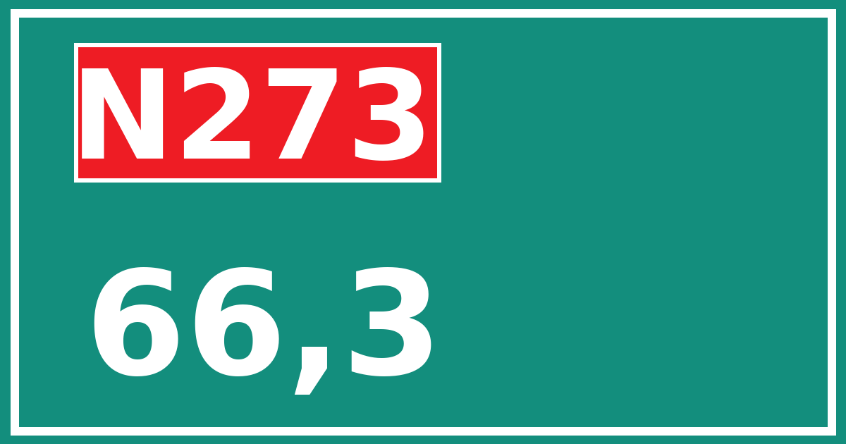 Hectometerbord N273 66,3