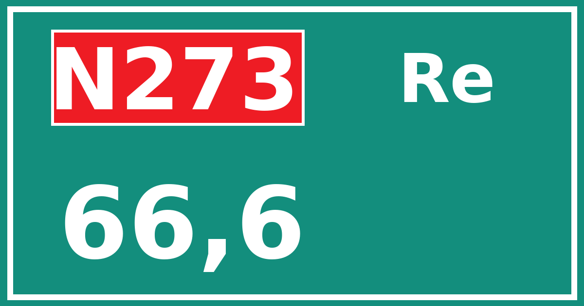 Hectometerbord N273 66,6 zijde Re