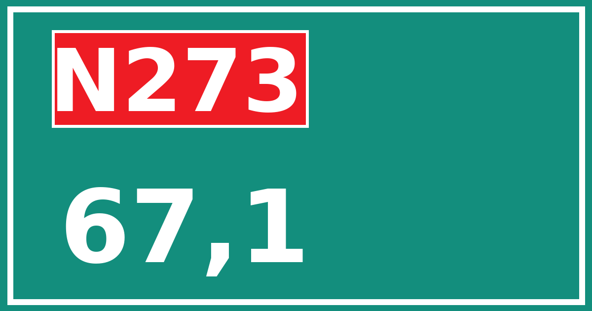 Hectometerbord N273 67,1
