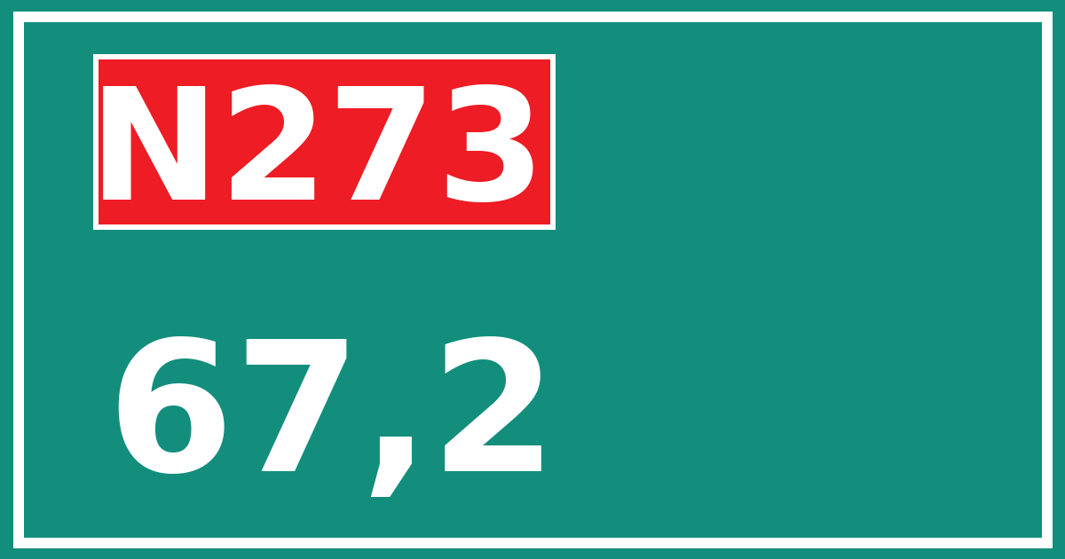 Hectometerbord N273 67,2