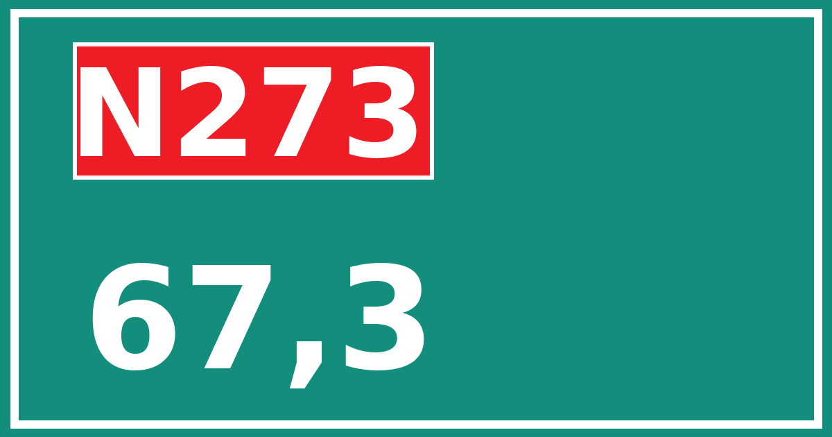 Hectometerbord N273 67,3
