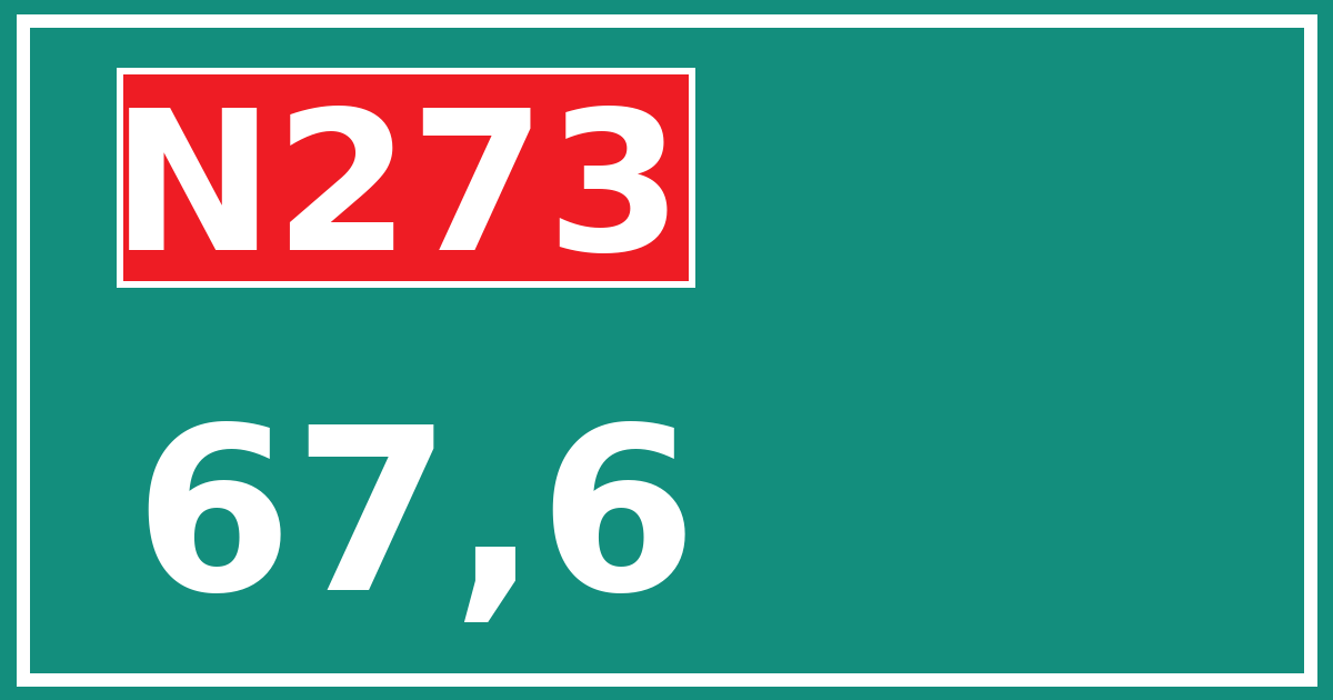 Hectometerbord N273 67,6