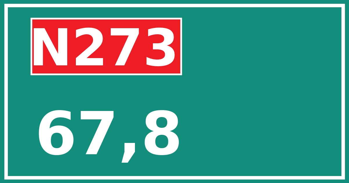 Hectometerbord N273 67,8
