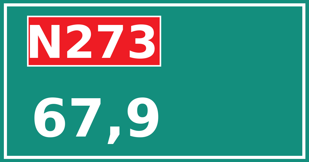 Hectometerbord N273 67,9