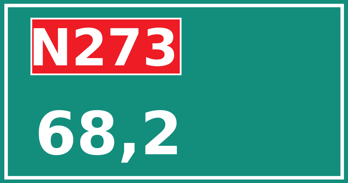 Hectometerbord N273 68,2