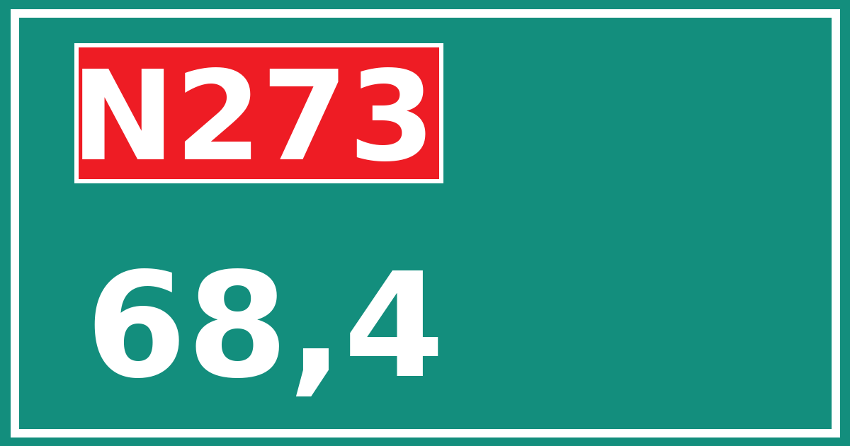 Hectometerbord N273 68,4
