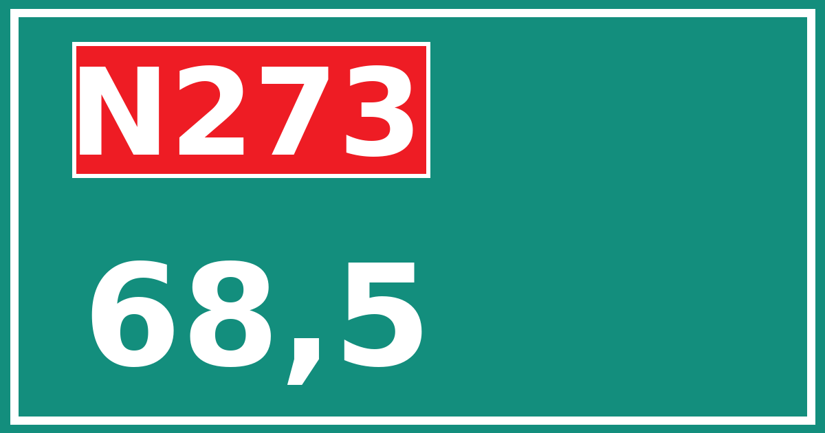 Hectometerbord N273 68,5