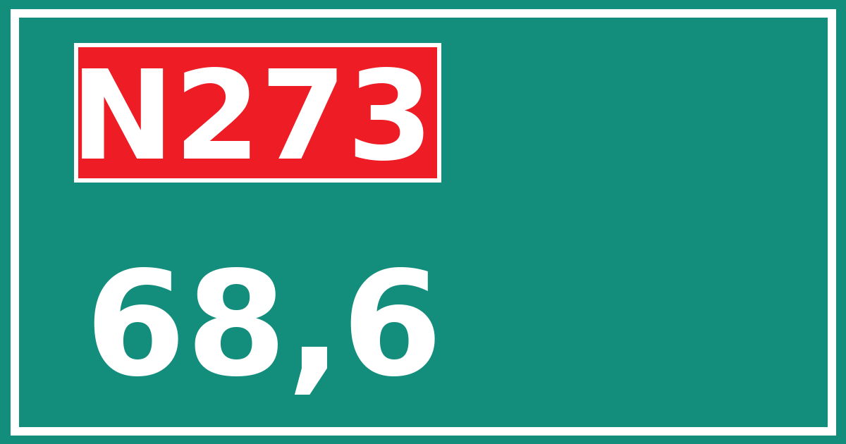 Hectometerbord N273 68,6