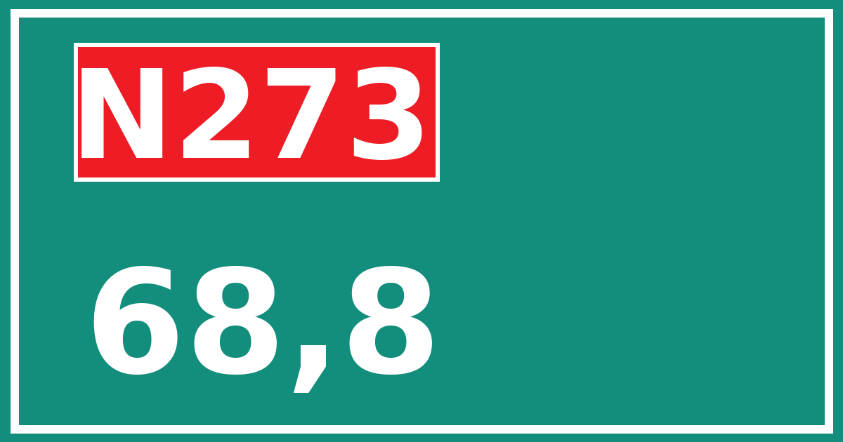 Hectometerbord N273 68,8