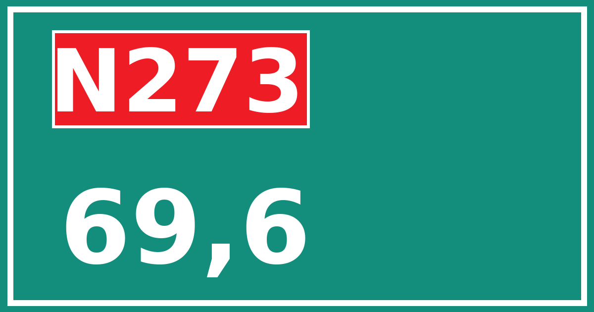 Hectometerbord N273 69,6