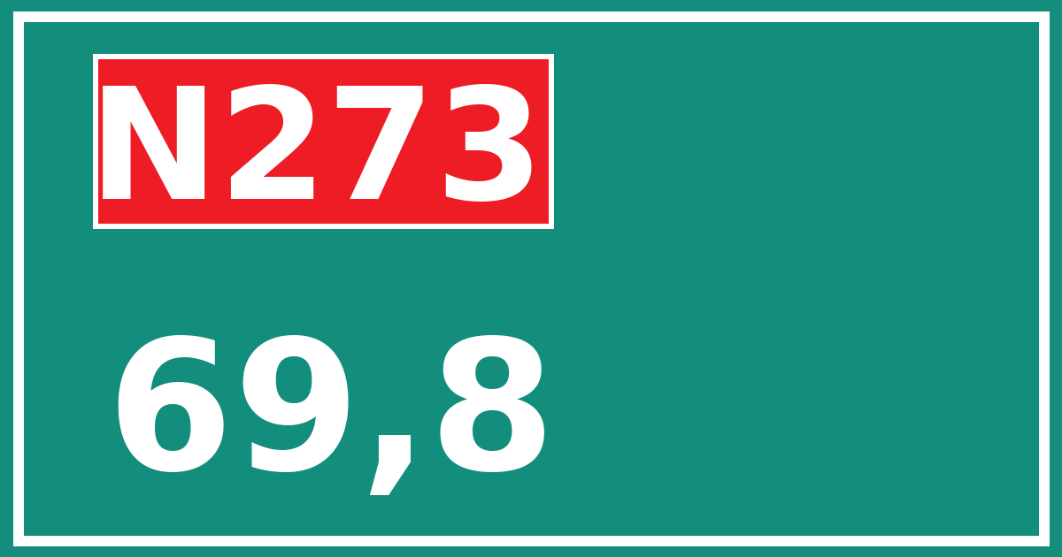 Hectometerbord N273 69,8