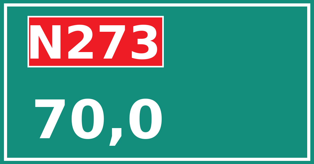Hectometerbord N273 70,0